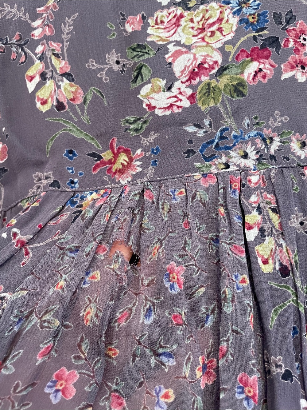 Vintage rayon maxi dress - Picture 6 of 7
